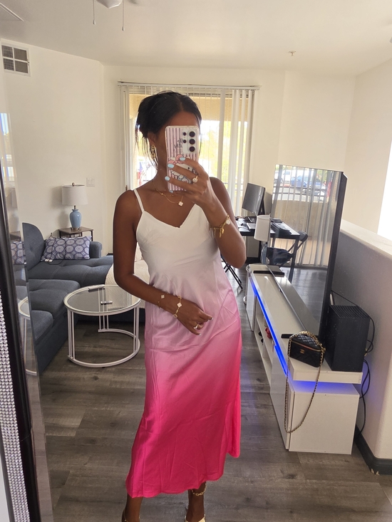 my queen Dresses & Skirts - Pink Ombre Slip Dress Satin